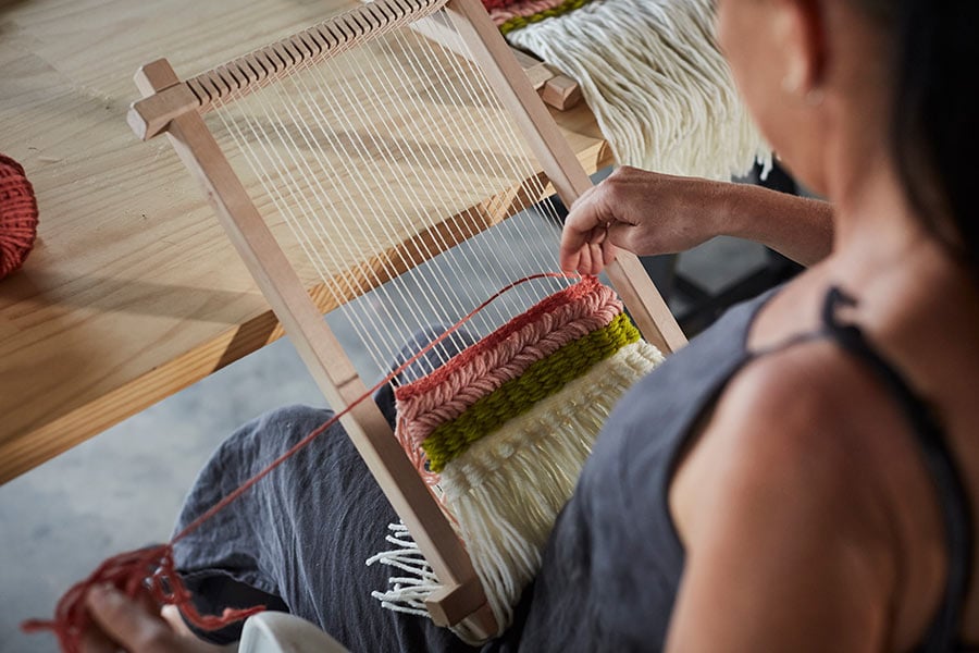 Weaving Loom Kit. Large Lap Loom. Learn to Frame Weave, Tapestry. Beginners  Learn to Weave. -  Israel